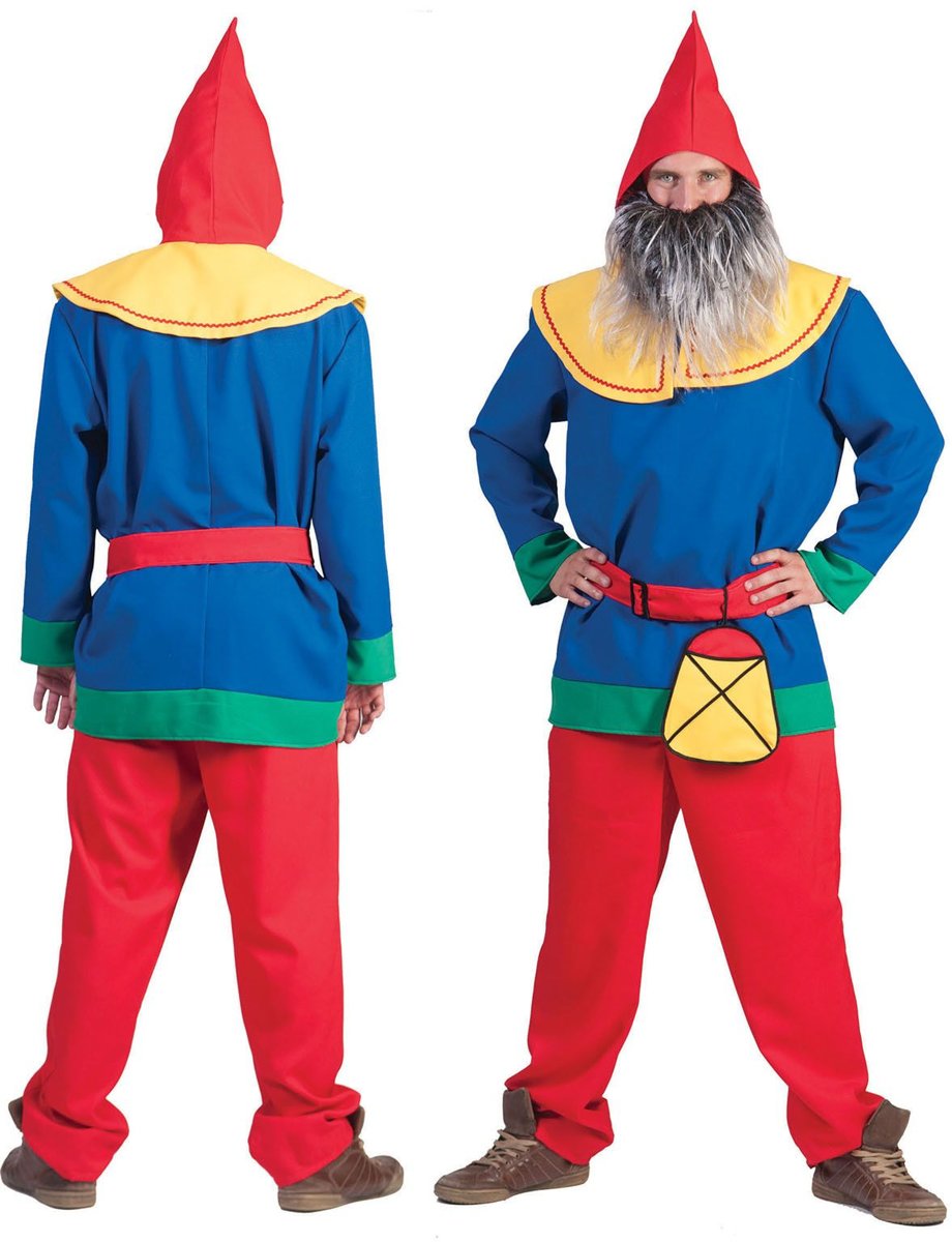 Dwerg & Kabouter Kostuum | Kleurige Sprookjesboek Dwerg | Man | Maat 56-58 | Carnaval kostuum | Verkleedkleding